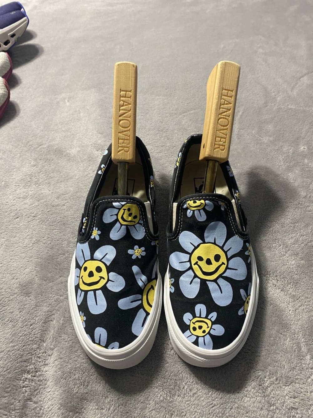 Vans Men's Classic Slip On, Trippy Grin Floral Black, 7.5 Women/6 Men